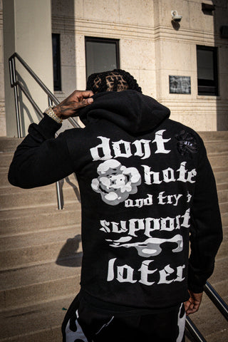 “No Snakes Allowed” - Black Cropped Hoodie