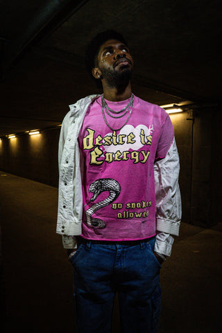 No Snakes Allowed- Pink Tee