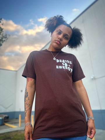 “No fake smiles” T-shirt(Brown)