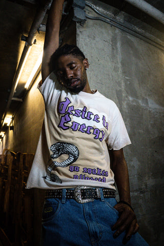No Snakes Allowed - Beige Tee