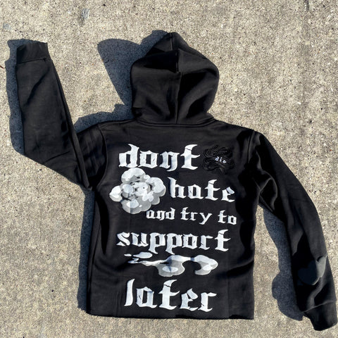 “No Snakes Allowed” - Black Cropped Hoodie