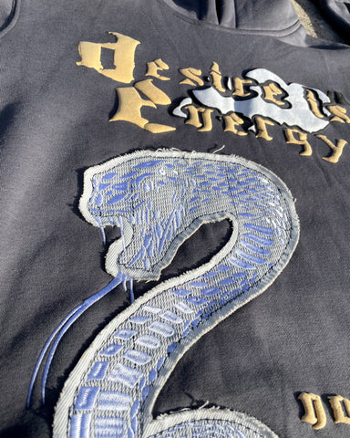 “No Snakes Allowed” - Grey Cropped Hoodie