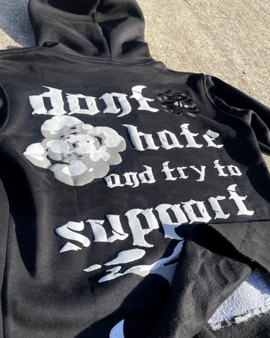 “No Snakes Allowed” - Black Cropped Hoodie