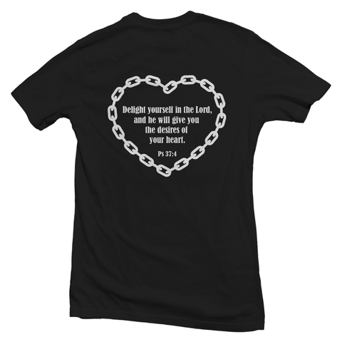 "Heart Chained To Scripture" Tee - Black